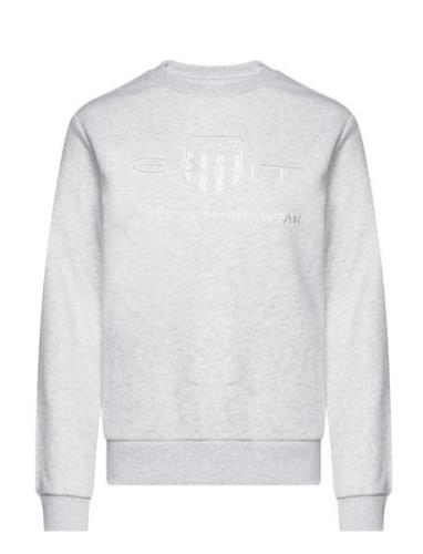 Reg Tonal Shield C-Neck Sweat Grey GANT