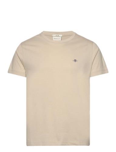 Slim Shield Ss T-Shirt Beige GANT