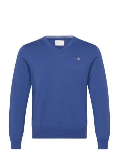 Classic Cotton V-Neck Blue GANT