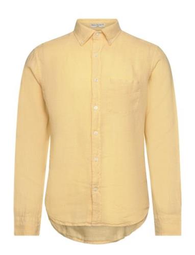 Reg Gmnt Dyed Linen Shirt Yellow GANT