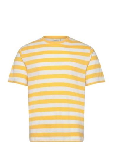 Stripe Ss T-Shirt Yellow GANT