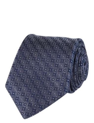Geometric Silk Tie Blue Portia 1924