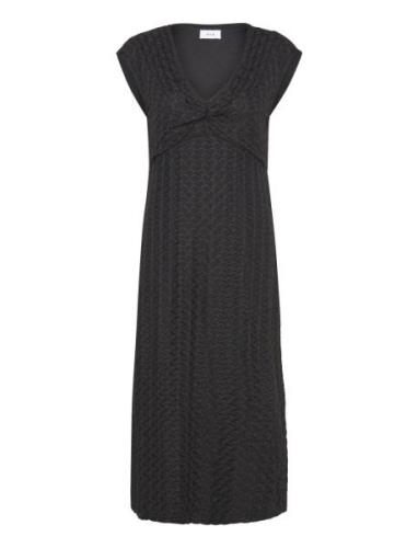 Visolira V-Neck Cap Sleeve Dress Black Vila