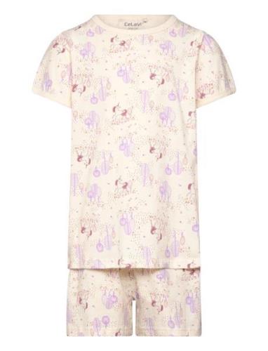 Pyjamas Ss W. Aop Patterned CeLaVi