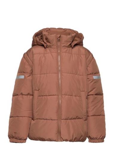 Jacket Puffer Detachable Sleev Brown Lindex
