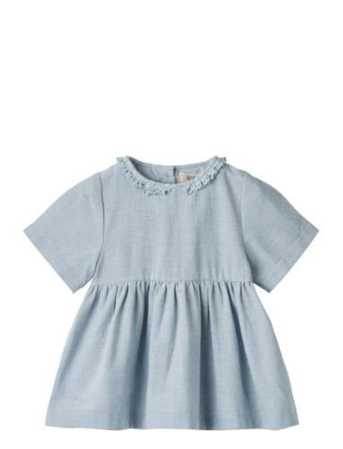 Dress S/S Elma Blue Wheat