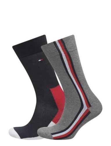 Th Men Iconic Hidden Sock 2P Grey Tommy Hilfiger