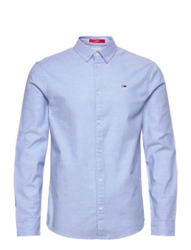 Tjm Slim Stretch Oxford Shirt Blue Tommy Jeans