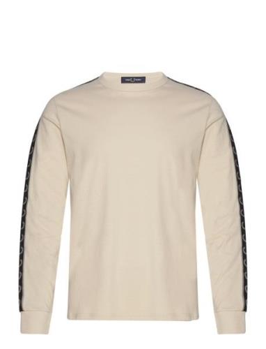 Taped Long Sleeve Tee Cream Fred Perry