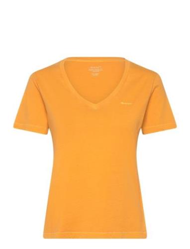 Reg Sunfaded Ss V-Neck T-Shirt Orange GANT