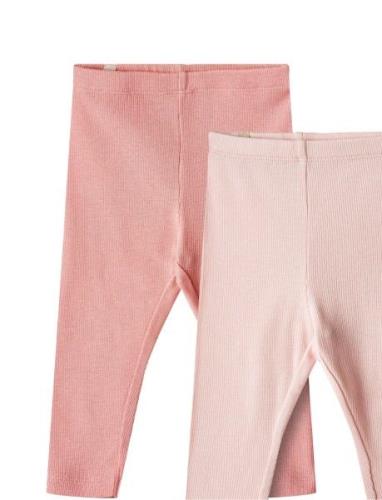 2 Rib Leggings Maddy Pink Wheat