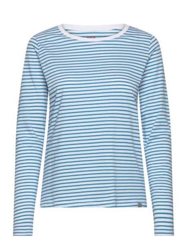 Organic Jersey Stripe Tenna Tee Fav Blue Mads Nørgaard