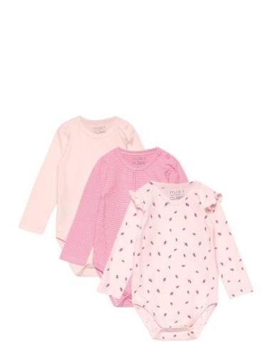 Blue- Bodysuit 3-Pack Pink Hust & Claire
