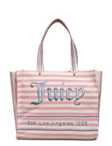 Iris Beach Bag - Striped Version Large Shopping Pink Juicy Couture