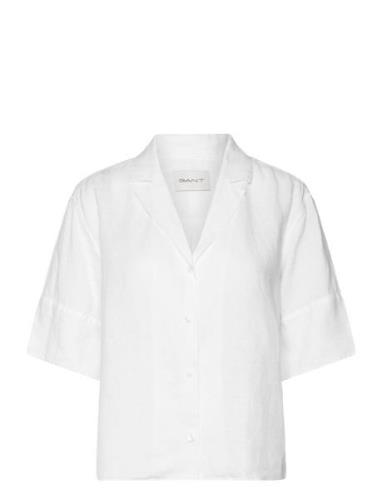 Rel Ss Linen Shirt White GANT