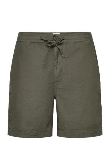 Fenix Linen Shorts Green Morris