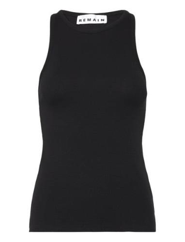 Knotted Back Rib Top Black REMAIN Birger Christensen