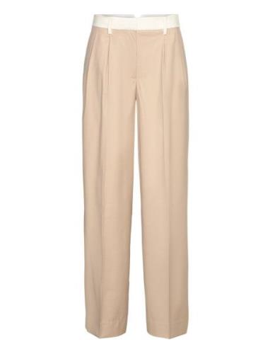 Two Color Wide Pants Beige REMAIN Birger Christensen