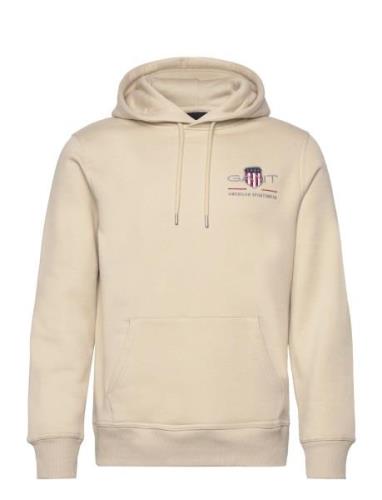 Reg Medium Archive Shield Hoodie Cream GANT