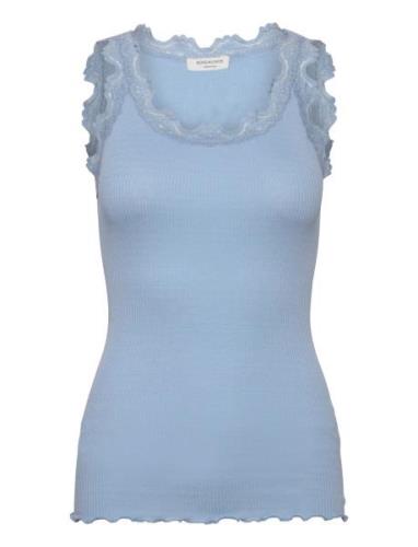 Rwbabette Sl U-Neck Long Lace Top Blue Rosemunde