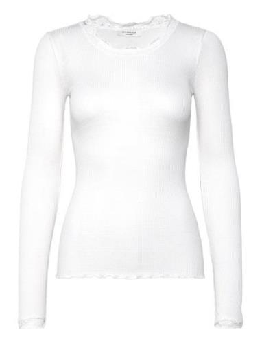 Silk T-Shirt W/ Lace White Rosemunde