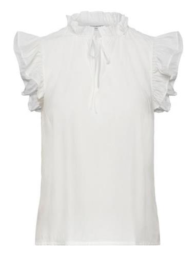 Top W/Ruffles White Rosemunde