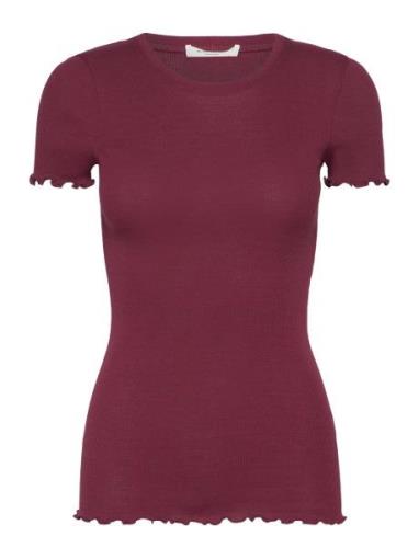 Organic Cotton T-Shirt Burgundy Rosemunde