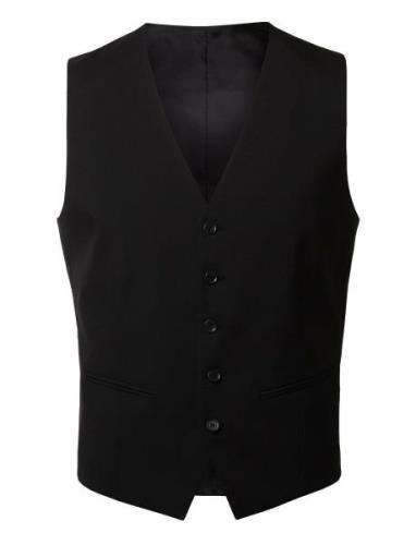 Slhslim-Mylologan Black Waistcoat B Noos Black Selected Homme