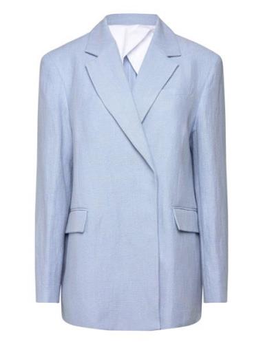 Classic Linen Blazer Blue House Of Dagmar