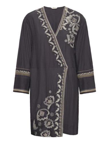 Sabrina Wrap Dress Black ODD MOLLY