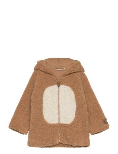 Jacket Ls Boucle W. Lining Brown Minymo