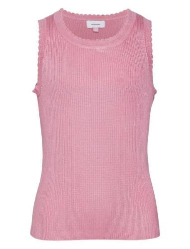 Vmfiji Sl U-Neck Top Ga Girl Pink Vero Moda Girl