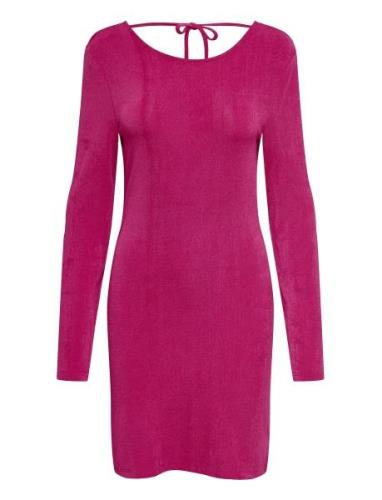 Onlassy L/S Body Open Back Dress Cs Jrs Pink ONLY