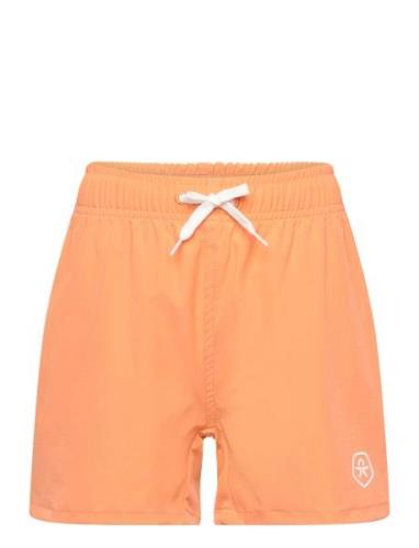 Swim Shorts, Solid Orange Color Kids