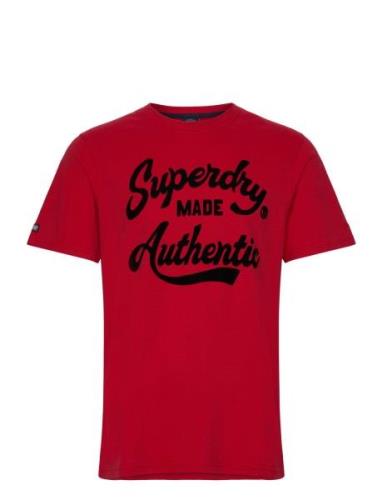 Athletic Script Graphic Tee Red Superdry