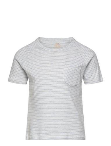 Striped T-Shirt With Pocket Grey Copenhagen Colors