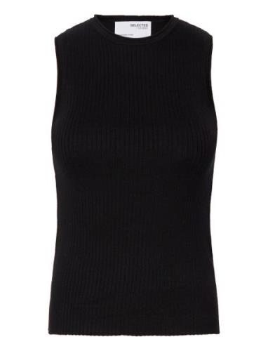 Slflydia Sl O-Neck Knit Top Noos Black Selected Femme