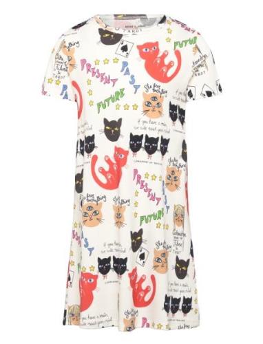 Clairvoyant Cats Aop Ss Dress Patterned Mini Rodini