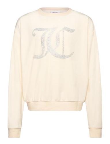 Diamante Velour Crew Cream Juicy Couture