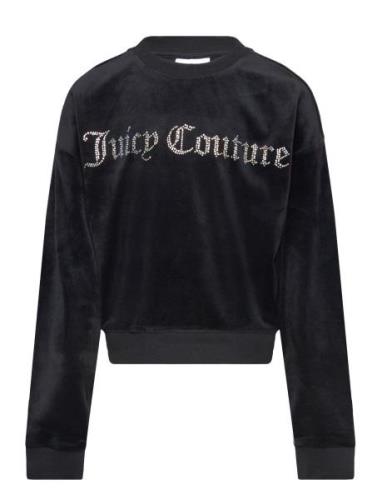 Diamante Velour Crew Black Juicy Couture