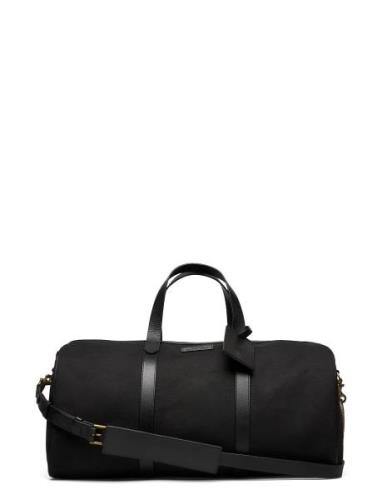 Leather-Trim Canvas Duffel Black Polo Ralph Lauren