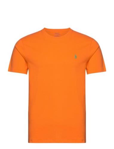 Custom Slim Fit Jersey Crewneck T-Shirt Orange Polo Ralph Lauren