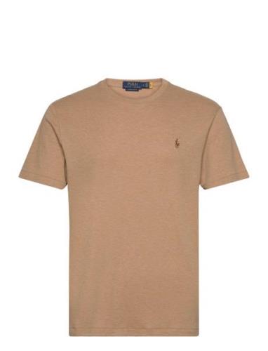 Custom Slim Fit Soft Cotton T-Shirt Beige Polo Ralph Lauren