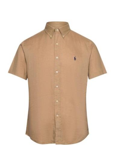 Custom Fit Linen Shirt Khaki Polo Ralph Lauren