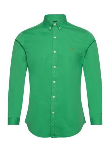 Slim Fit Garment-Dyed Twill Shirt Green Polo Ralph Lauren