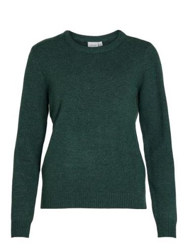 Viril O-Neck L/S Knit Top - Noos Green Vila