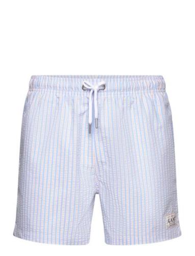 Seersucker Swim Shorts Blue GANT