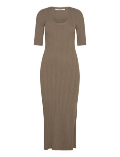 Salvagz Long Dress Brown Gestuz