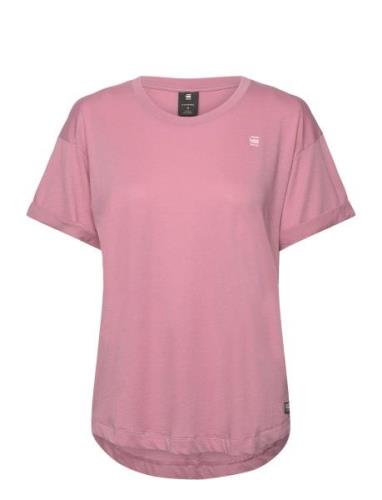 Rolled Up Sl Bf R T Wmn Pink G-Star RAW