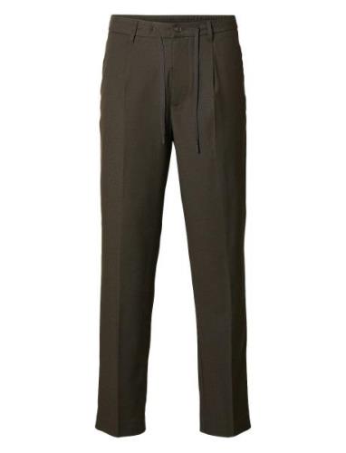 Slh190-Reg Tapered Leroy Pleat Pant Noos Brown Selected Homme